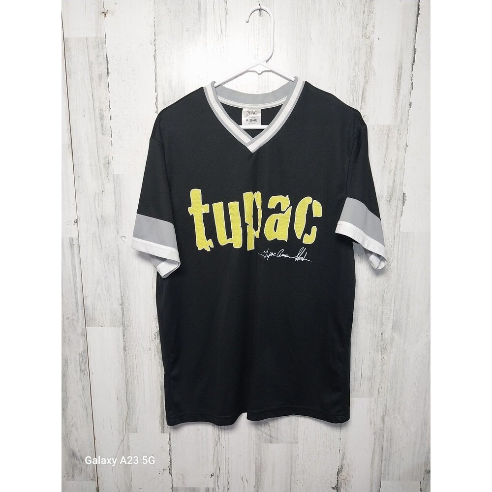 Tupac Men's License Baseball Jersey Short Sleeve T-Shirt Size M (38-40)
